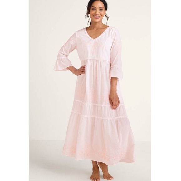 Soft Surroundings Dresses & Skirts - Soft Surroundings Anastasia Nightgown Dress Size M Pink Boho Romantic